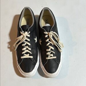 Converse Black and White Mesh Sneakers